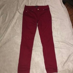 WHBM Red Skinny Jeans